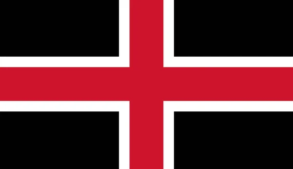 Bandera de la ciudad inglesa de Durham — Vector de stock