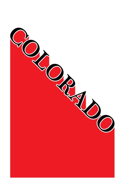 Colorado hoekige schaduwtekst — Stockvector