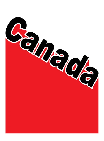 Canadá texto Sombra Angled —  Vetores de Stock