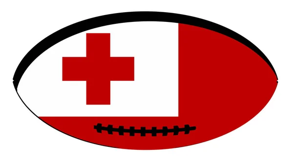 Tonga vlag rugby bal — Stockvector