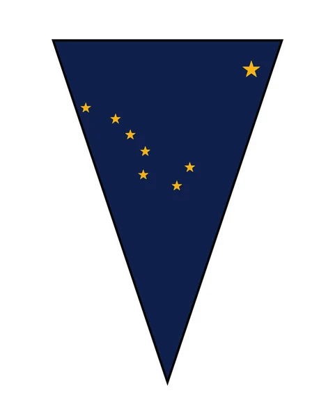 Aljaška State Flag As Bunting Triangle — Stockový vektor