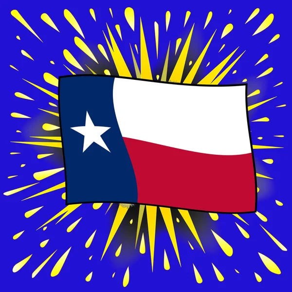 Bandera del Estado de Texas Resumen Bang — Archivo Imágenes Vectoriales