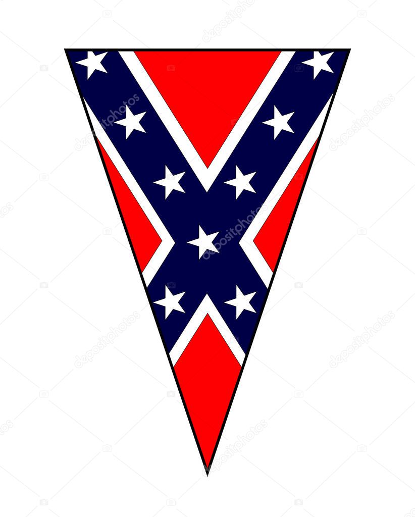 Civil War Confederate Flag As Bunting Triangle