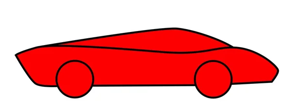 Rojo de dibujos animados coche rápido — Archivo Imágenes Vectoriales