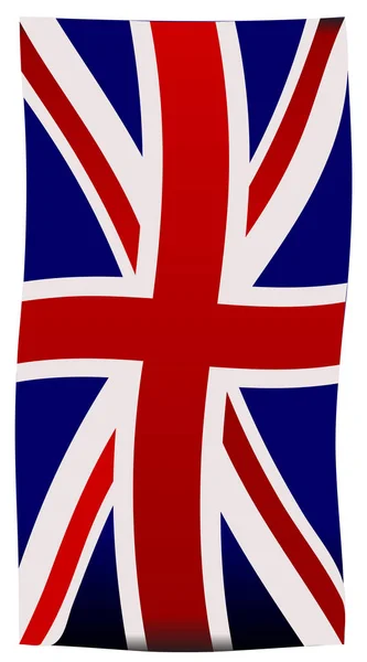 Vertikální visící vlajka Union Jack — Stockový vektor