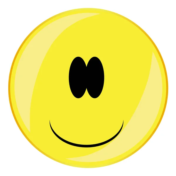Stupid Smiley Face Button Isolated — Stock Vector