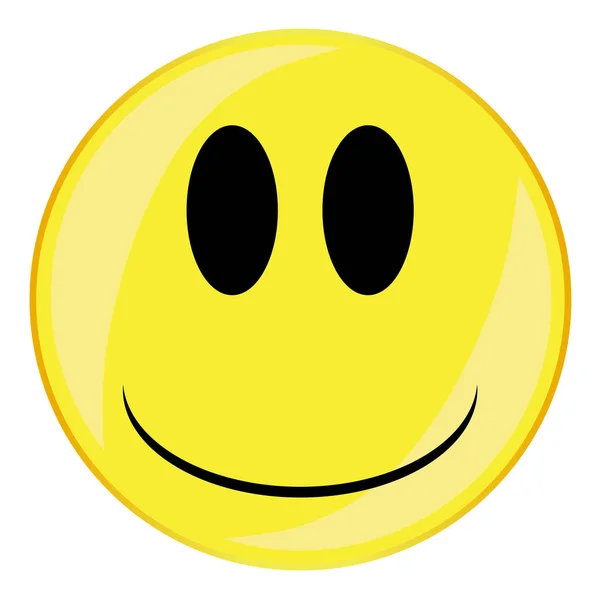 Glum Smile Botón de la cara aislado — Vector de stock