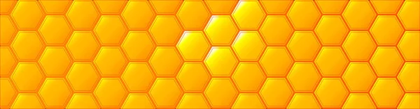 Honeycombe Hexagonal Web Banner achtergrond — Stockvector