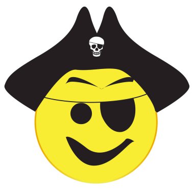 Şapkalı Korsan Gülen Surat Düğmesi İzole Edildi