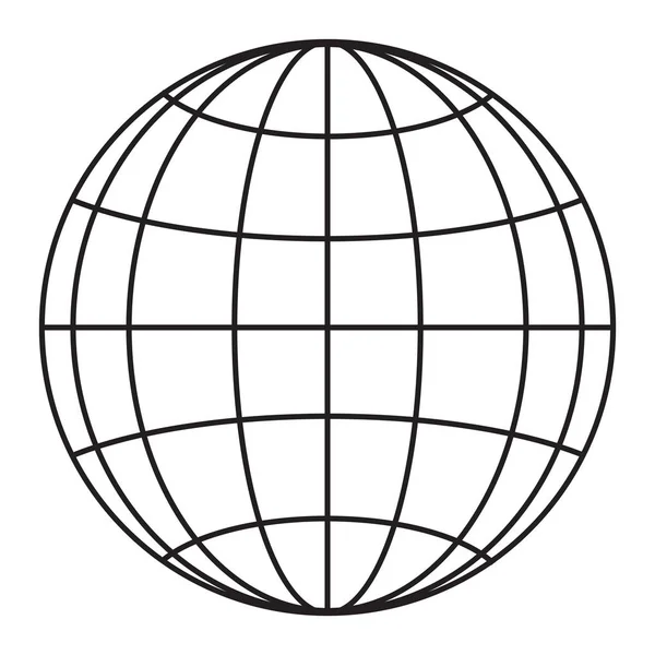 Wire Mesh Isolated Globe Of The Earth — Stock Vector
