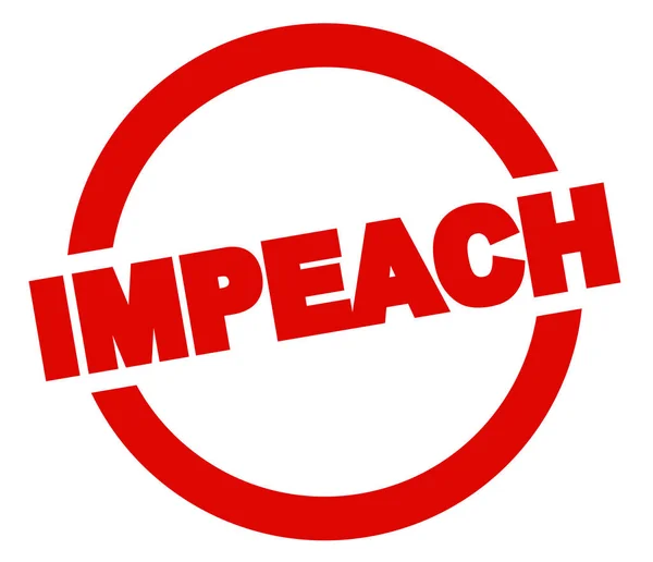 Impeach Encre rouge ronde Timbre en caoutchouc — Image vectorielle