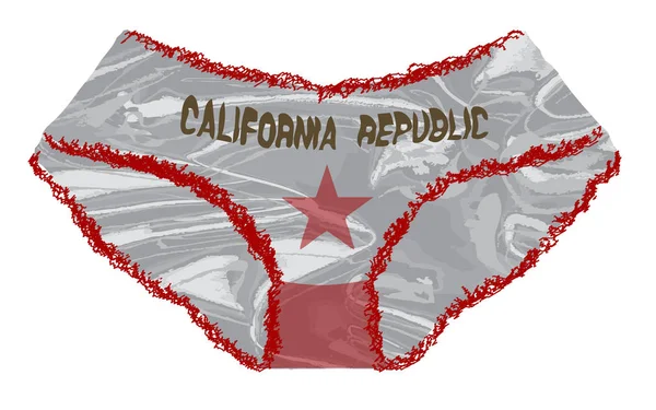 California State Flag Iconos Bragas — Archivo Imágenes Vectoriales