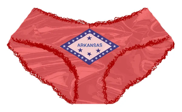 Arkansas Stato Bandiera Icone Mutandine — Vettoriale Stock