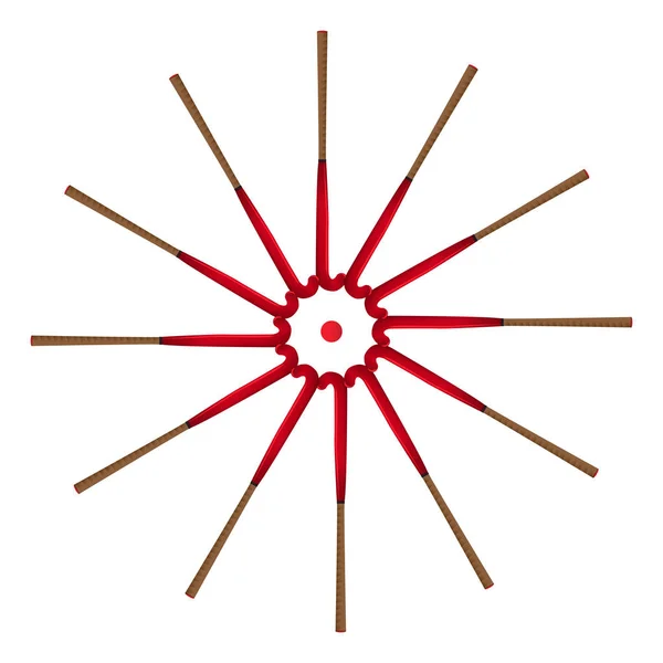 Veld Hocky Sticks en Ball Circle — Stockvector