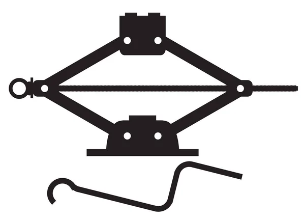 Ciseau Auto Jack silhouette — Image vectorielle