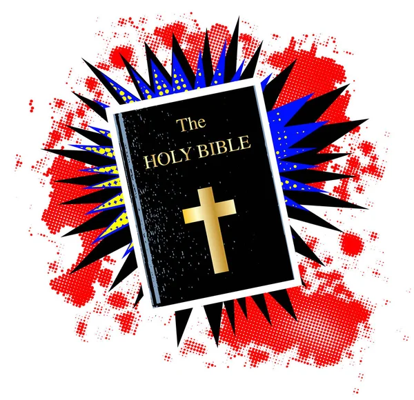 The Holy Bible Book Boom — Stock Vector