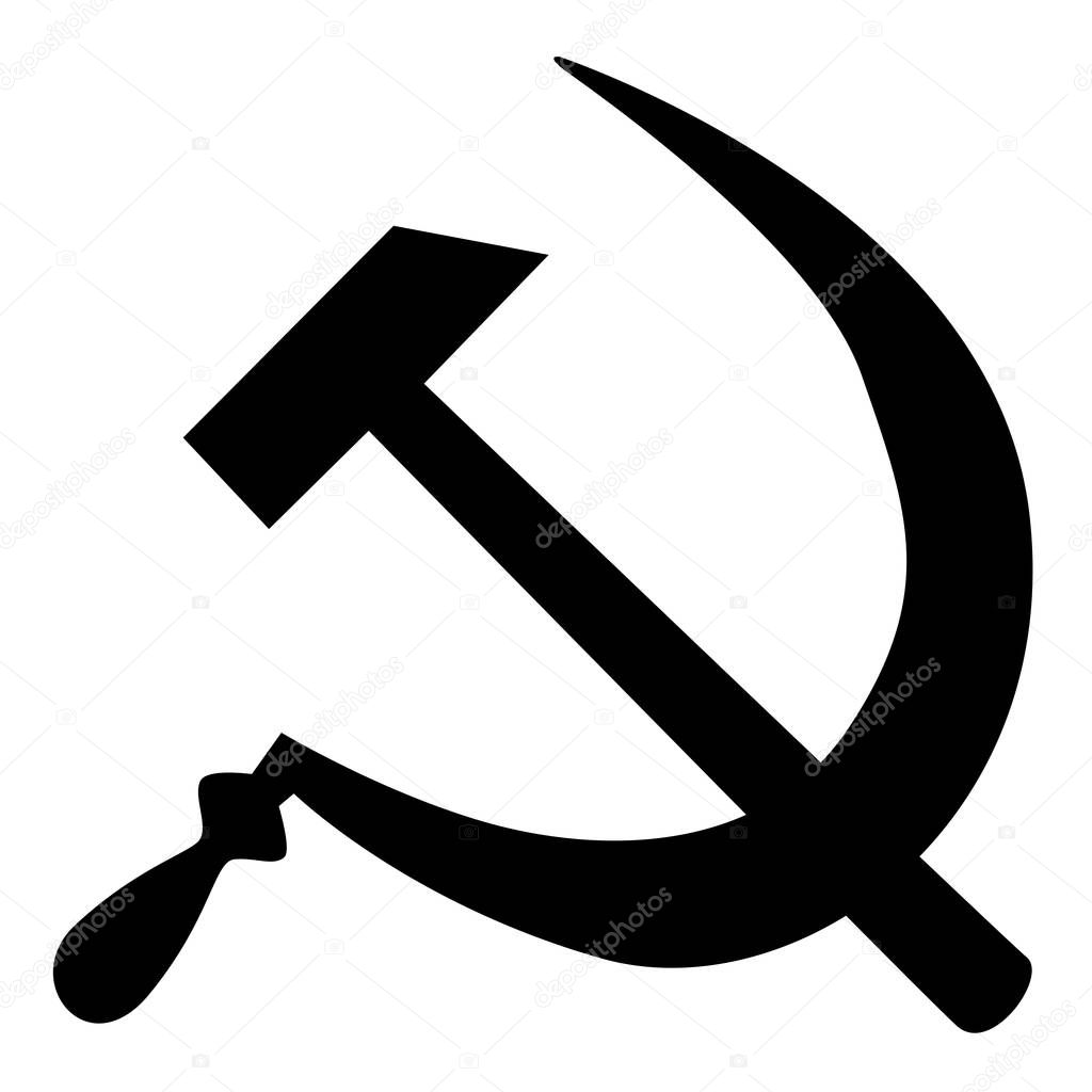 Hammer And Sickle Russia Emblem Silhouette