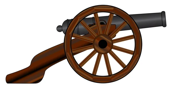 American Civil War Cannon — Stockvector