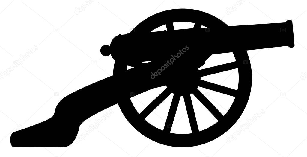 American Civil War Cannon Silhouette