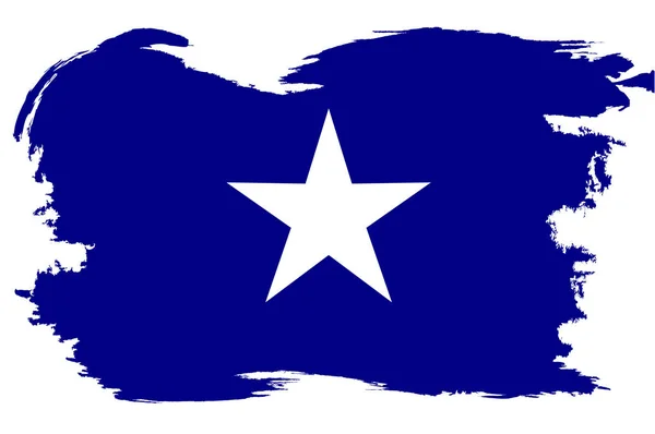 La bandera azul Bonnie con la frontera de Grunge blanco — Vector de stock