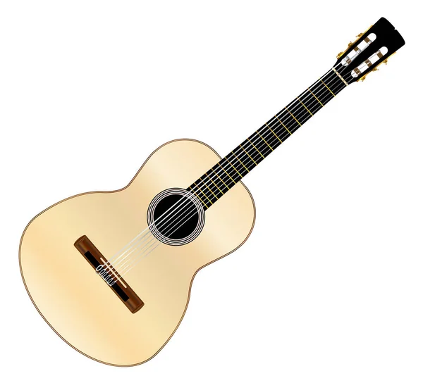 Spanish Acoustic  Guitar — Stock Vector