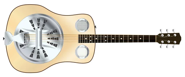 Madeira Top Resonator Guitarra Acústica —  Vetores de Stock