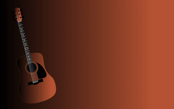 Akustikgitarre verblasster Hintergrund — Stockvektor