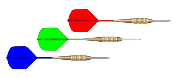 Rgb Red Green And Blue Dart Set — стоковий вектор