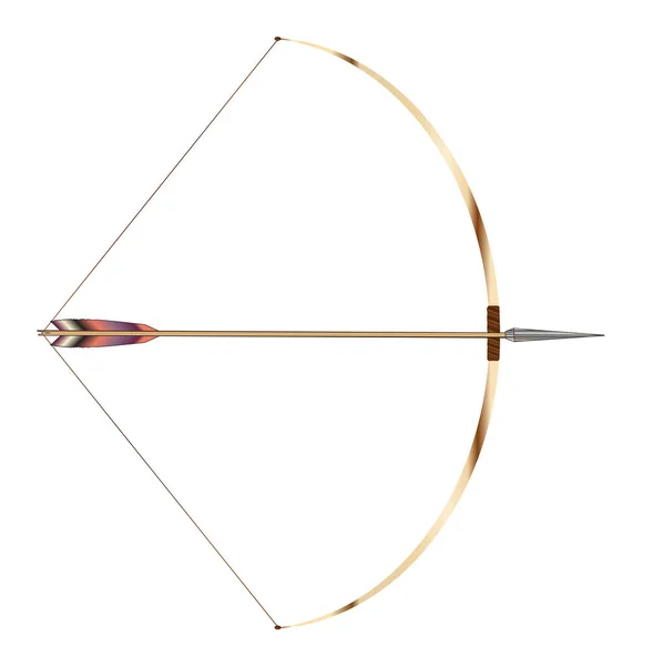 Getrokken Engels Longbow — Stockvector