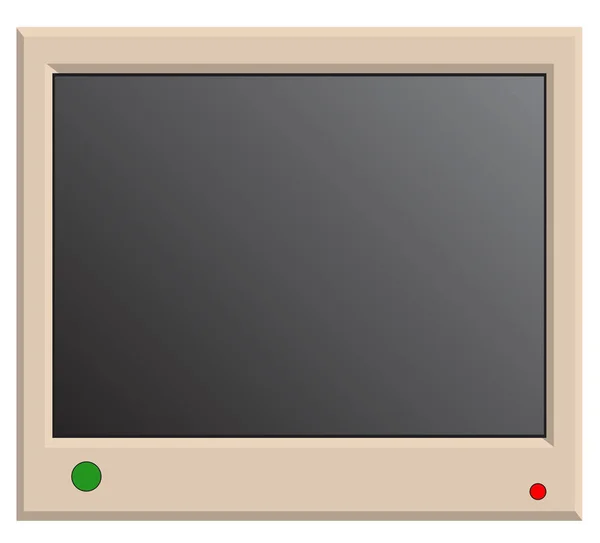 Monitor de visión retro ordenador — Vector de stock