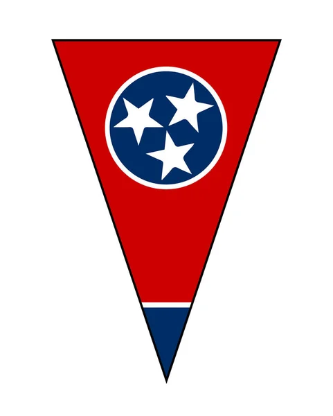 Tennessee State Flag als Bunting Driehoek — Stockvector