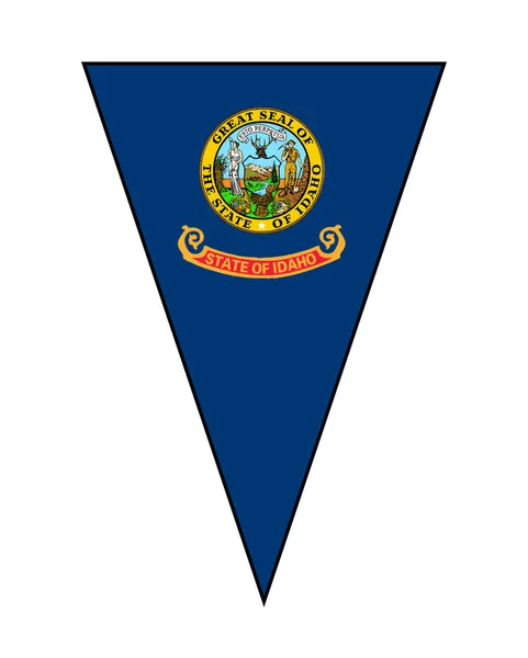 Idaho State Flag As Bunting Triangle — стоковий вектор