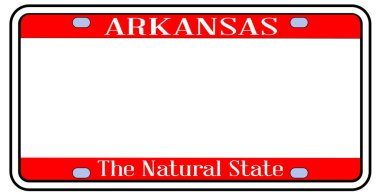 Blank Arkansas State License Plate