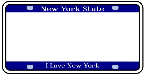 Blank New York State License Plate — Stock vektor