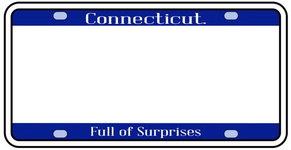 Plaque d'immatriculation vierge Connecticut — Image vectorielle