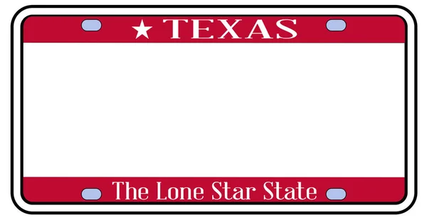 BlankTexas State License Plate — Stok Vektör