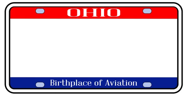 Blank Ohio License Plate — 스톡 벡터