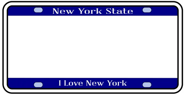 Blank New York State License Plate ロイヤリティフリーのストックイラスト