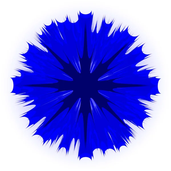 Erillinen sininen räjähdys — vektorikuva