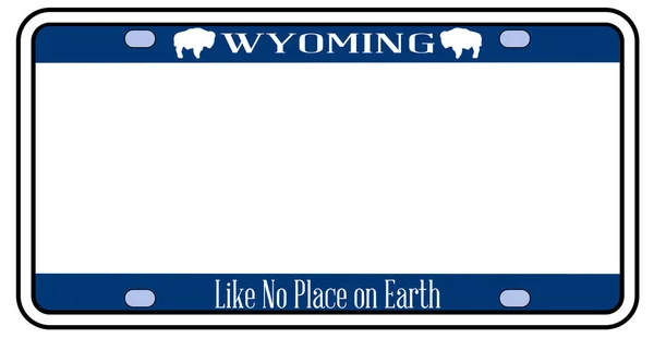 Boş Wyoming Eyaleti Plakası — Stok Vektör