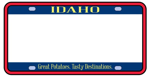 Plaque d'immatriculation d'État vierge de l'Idaho — Image vectorielle