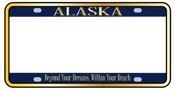 空のアラスカ州ライセンスプレート ロイヤリティフリーストックベクター