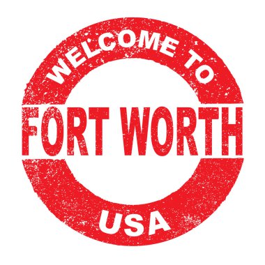Rubber Ink Stamp Welcome To Fort Worth USA