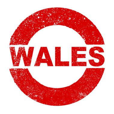 Rubber Ink Stamp With The Text Wales