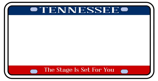 Blank Tennessee State License Plate — 스톡 벡터