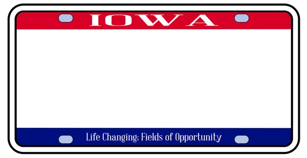 Blank Iowa State License Plate ロイヤリティフリーのストックイラスト