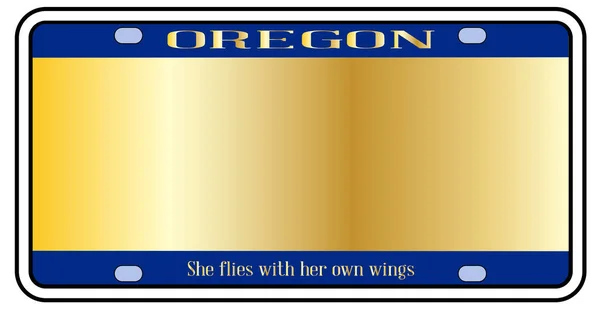 Blank Oregon State License Plate ストックイラスト