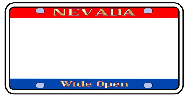 Plaque d'immatriculation Nevada vierge — Image vectorielle