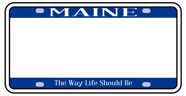 Blank Maine State License Plate — Stock Vector