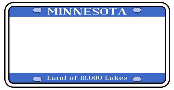 Placa de licencia en blanco de Minnesota — Archivo Imágenes Vectoriales